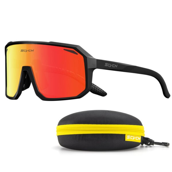 SCVCN Gafas de sol fotocromáticas para ciclismo para hombres y mujeres, gafas para deportes de bicicleta al aire libre, gafas para bicicleta de montaña y carretera, gafas UV400 con estuche