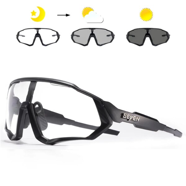 SCVCN Gafas de sol fotocromáticas Gafas deportivas para ciclismo Gafas para bicicleta Gafas para bicicleta de montaña UV400 MTB Gafas de sol para correr en carretera