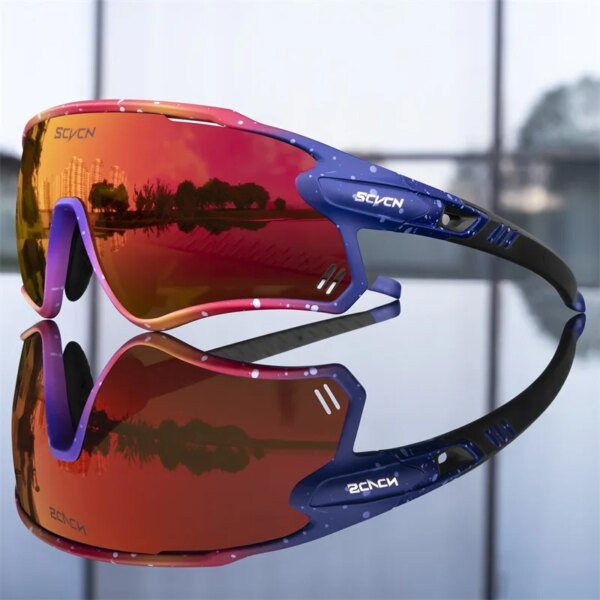 SCVCN Gafas de Sol Deportivas Gafas de Ciclismo Gafas de Bicicleta de montaña Gafas de béisbol para Hombres Gafas de Bicicleta para Deportes al Aire Libre