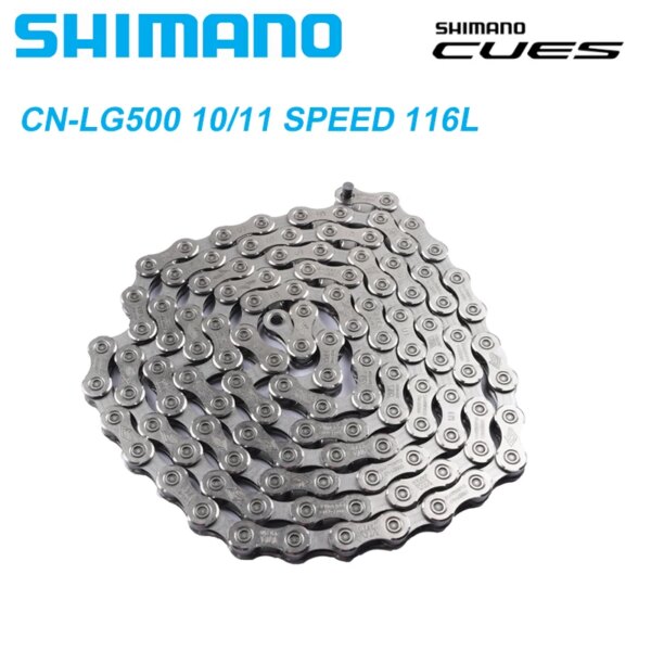 SHIMANO CUES CN-LG500 116L/118L120L/122L/124L cadena LINKGLIDE de 9/10/11 velocidades para bicicleta de montaña MTB piezas originales de cadena de bicicleta de carretera