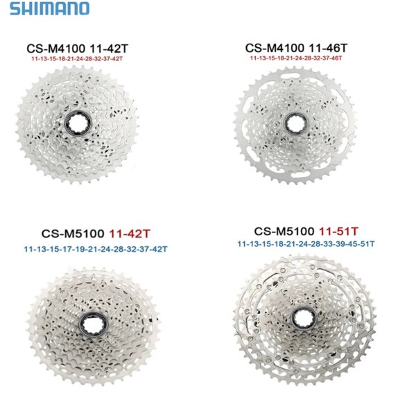 SHIMANO DEORE M4100/M5100 10/11 piñón de Cassette CS-M4100/M5100 10/11 volante de velocidad volante de bicicleta de montaña piezas originales