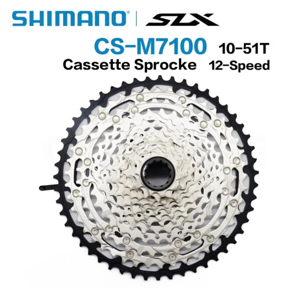 SHIMANO DEORE SLX CS M7100 piñón de Cassette M7100 rueda libre engranajes bicicleta de montaña MTB 12 velocidades 10-51T SLX piñón de Cassette