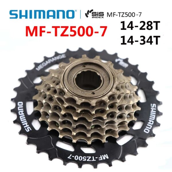 SHIMANO MF TZ500 rueda libre de bicicleta de 7 velocidades 14-28T 14-34T piñón MTB bicicleta plegable piezas de bicicleta de ciclismo