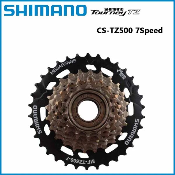 SHIMANO MTB Tourney CS-TZ500 3x7s 14-28T Normal 14-34T CP Cassette 7 velocidades para bicicleta de montaña piezas de bicicleta rueda libre