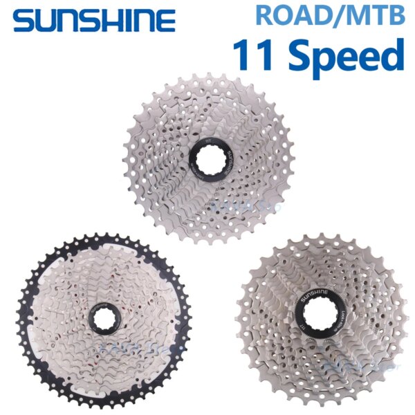 SUNSHINE 11S 25/28/30/32/34/36/40/42/46/50/52T rueda libre volante de bicicleta de carretera piñón de Cassette MTB 11V para piezas R9100 R8000