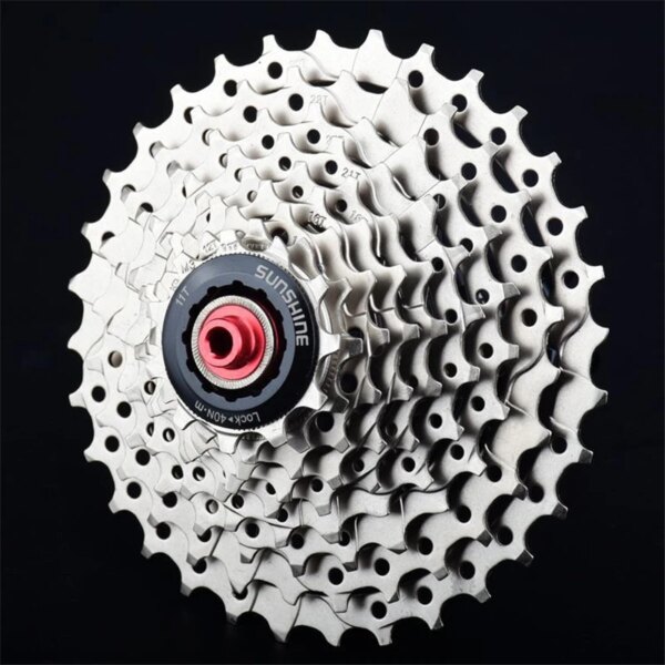 SUNSHINE-Cassette de rueda libre para bicicleta de carretera, piñón de inercia de 8/9/10/11/12 velocidades, 23/25/28/30/32/34/36T para Shimano SRAM