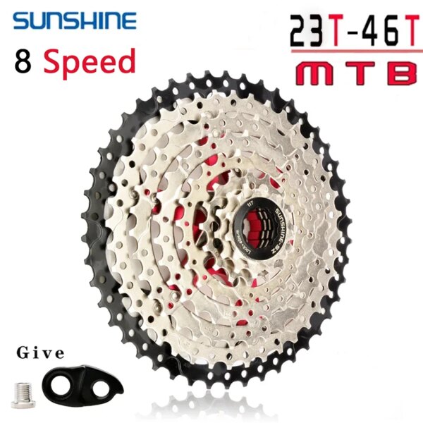 SUNSHINE MTB Cassette 8 velocidades 8V K7 11 46 bicicleta de montaña 8s rueda libre volante de acero piezas de piñones de bicicleta para M310 Tx35