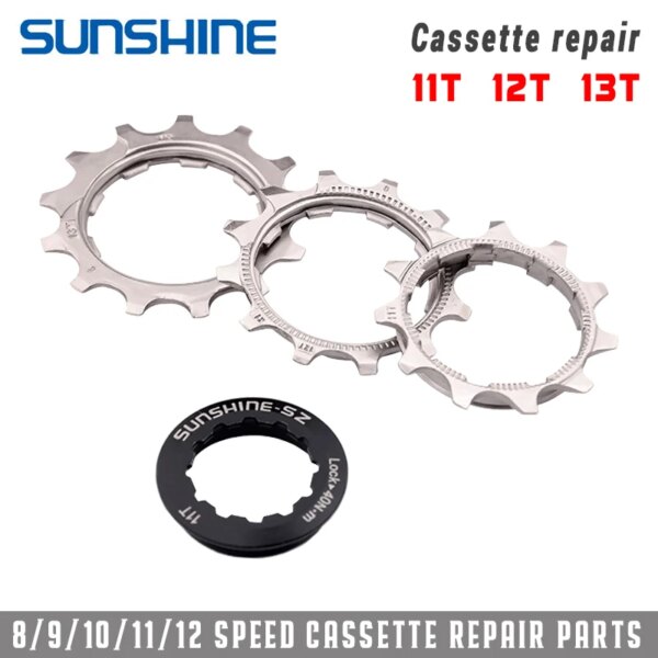 SUNSHINE-SZ Piezas de reparación de piñón de volante de bicicleta cassette de bicicleta de 11 velocidades 11T 12T 13T cubierta de bloqueo de volante de bicicleta