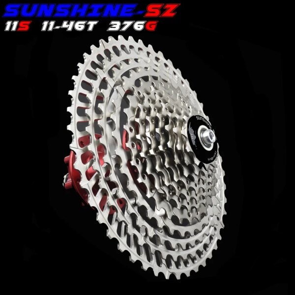 SUNSHINE-Cassette ultraligero para bicicleta de montaña, aleación de aluminio, hueco, mecanizado CNC, 11/12 velocidades, HG, Compatible con SHIMANO