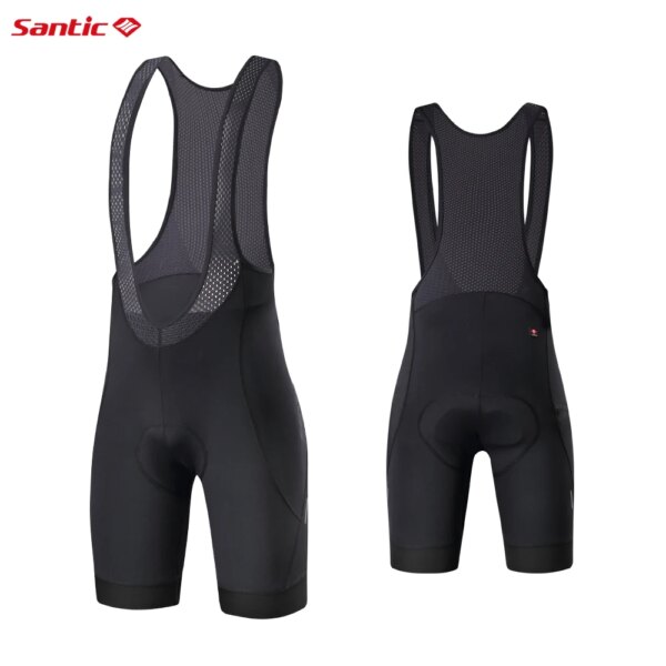 Santic-pantalones cortos con pechera para ciclismo, pantalones cortos de Ciclismo de Carretera, cómodos, muy elásticos, transpirables, absorben el sudor, para verano