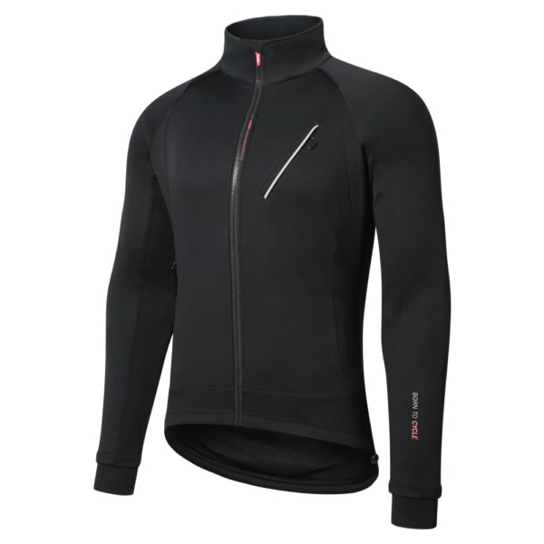 Santic-Chaqueta de ciclismo para hombre, chaquetas MTB a prueba de viento, abrigo informal cálido de lana para ciclismo, reflectante, talla asiática, Otoño e Invierno