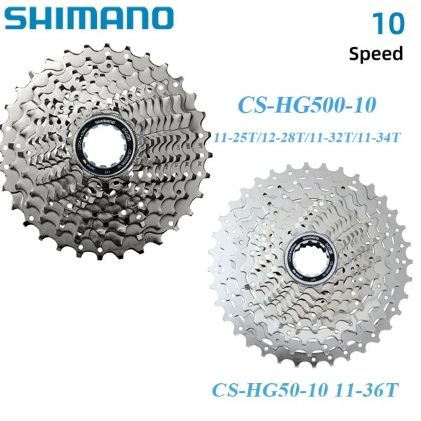 Shimano DEORE HYPERGLIDE CS-HG500 Cassette de 10 velocidades para carretera 12-28T 11-25T/32T/34T CS-HG50-10 11-36T piñón libre de Cassette MTB