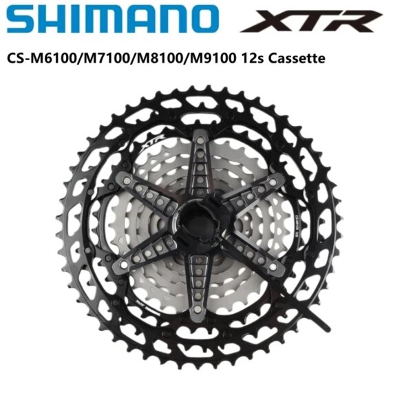 Cassette Shimano DEORE SLX XT XTR Series M6100 M7100 M8100 M9100 12s para piezas de bicicleta de montaña 12 velocidades 10-51T 10-45T