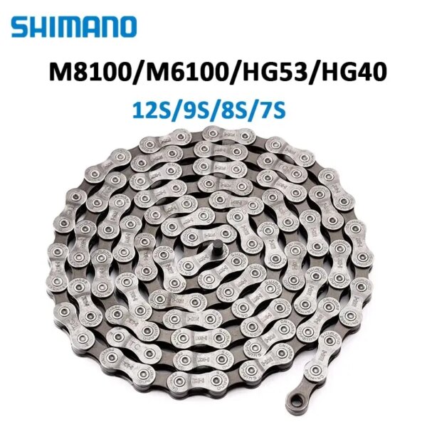 Shimano Deore XT M8100 cadena M6100 12 velocidades cadenas de bicicleta de montaña HG40 HG53 7 8 9 velocidades bicicleta Curren piezas de bicicleta