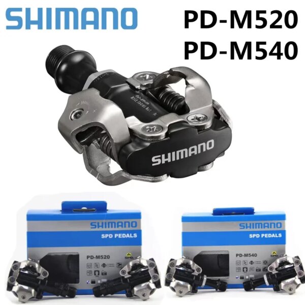 Shimano Original PD-M540 PD-M520 pedales de bicicleta MTB pedales de bicicleta Pedal de bloqueo automático PD-M540/520 accesorios de bicicleta