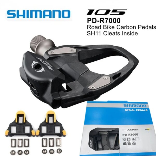 Pedales de bicicleta de carretera Shimano PD-R7000/R550/R540 105 pedales PD R7000/PD5800 pedales autoblocantes de carbono pedales SPD con tacos de SM-SH11