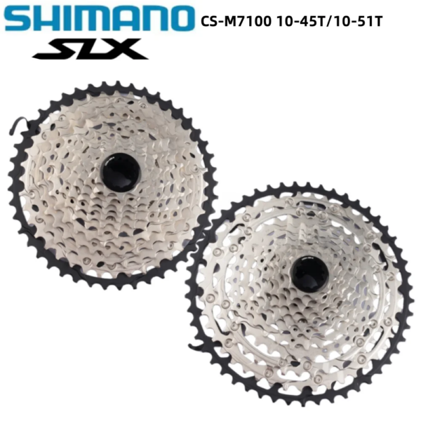 Cassette Shimano SLX Series de 12 velocidades M7100 10-45T/10-51T para piezas de bicicleta de montaña, piñón de Cassette, accesorios para bicicleta