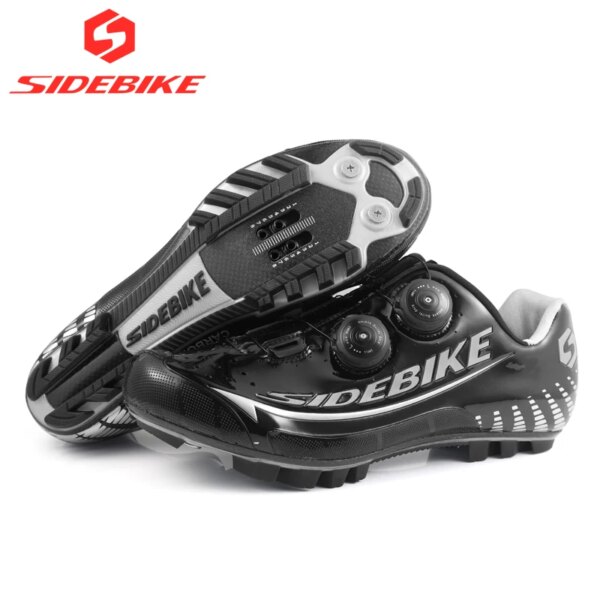 Sidebike-zapatos de Ciclismo ultraligeros con bloqueo automático, calzado atlético para bicicleta de montaña, de carbono, novedad