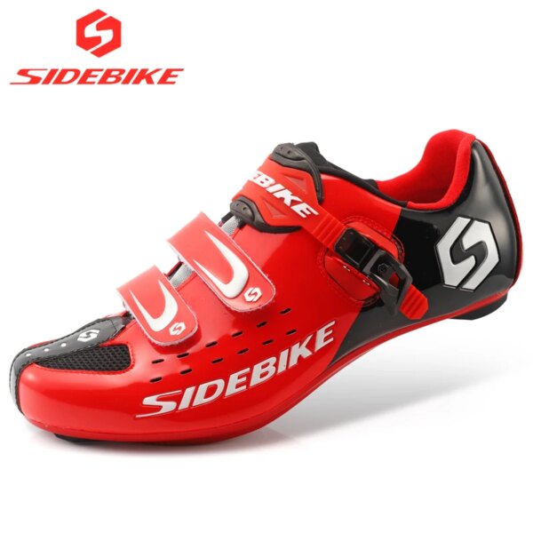 Zapatos de ciclismo de carretera Sidebike para hombre, zapatos de bicicleta de carreras para mujer, altavoces para bicicleta, ciclismo atlético profesional