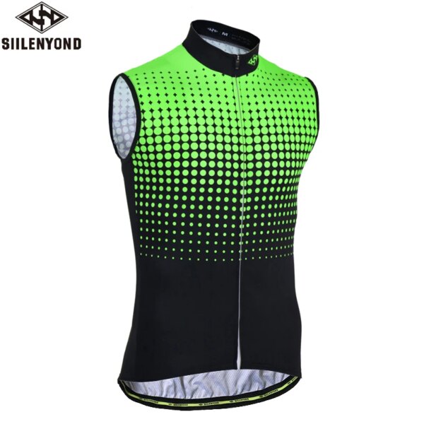 Siilenyond-Camiseta sin mangas para ciclismo, Jersey de ciclismo verde harina, ropa de ciclismo de montaña de secado rápido, ropa de ciclismo de carreras de verano