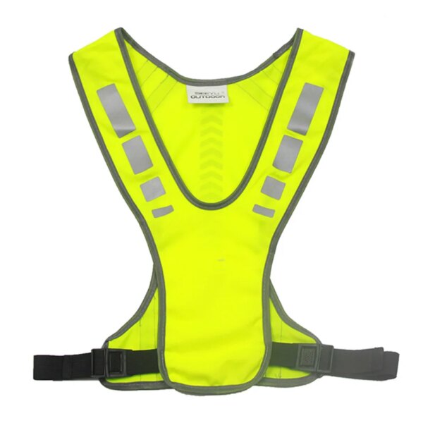 Arnés de noche suave para correr cintura ajustable alta visibilidad seguridad reflectante tráfico al aire libre correr chaleco de ciclismo Unisex