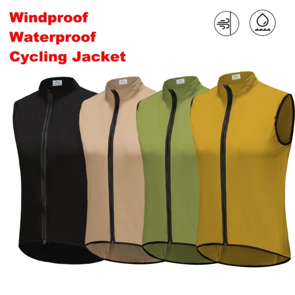 Spexcell Rsantce 2024 Hombres Mujeres Chaqueta de Ciclismo Sin Mangas Impermeable a Prueba de Viento - Chaleco de Bicicleta Ligero Jerseys Ropa de Bicicleta