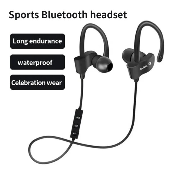 Auriculares inalámbricos con Bluetooth deportivos para correr música estéreo Universal Mini tapones para los oídos duales para colgar en los oídos Universal