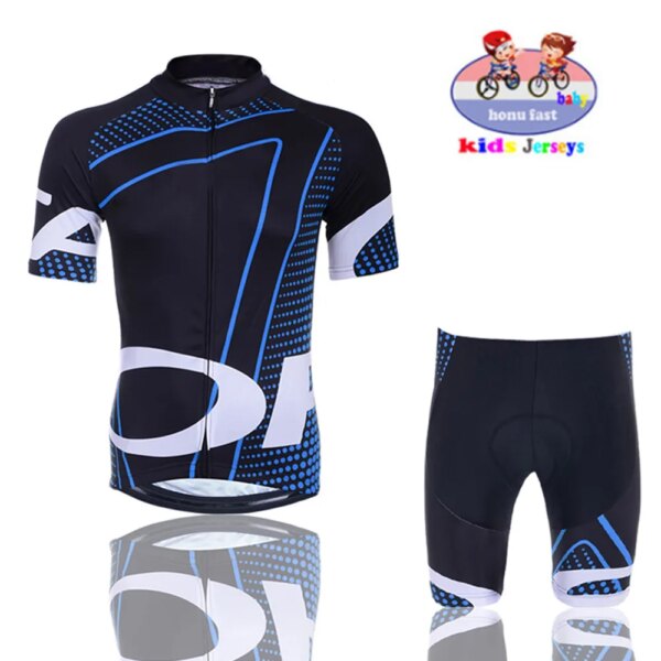 Ropa de ciclismo de verano para niños, traje de bicicleta de manga corta de secado rápido, transpirable, conducción al aire libre, ropa de ciclismo de montaña