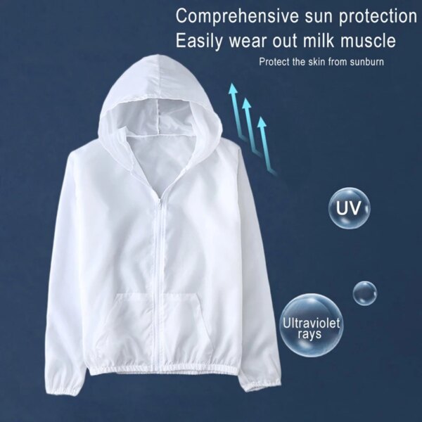 Abrigo de protección solar de secado rápido para verano, deportes al aire libre, pesca, ciclismo, playa, ropa de Anti UV, Tops transpirables