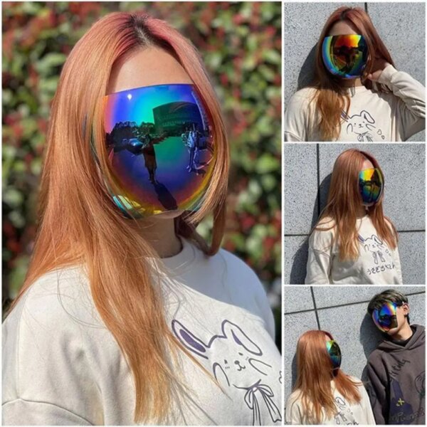 Gafas de sol para hombre y mujer, gafas protectoras con protección facial, lentes esféricas cubiertas de cara completa, gafas de sol de seguridad antiespray para ciclismo