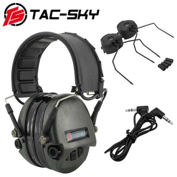 TAC-SKY nuevos auriculares tácticos TEA SORDIN reducción activa de ruido Airsoft auriculares de disparo protección auditiva auriculares SORDIN