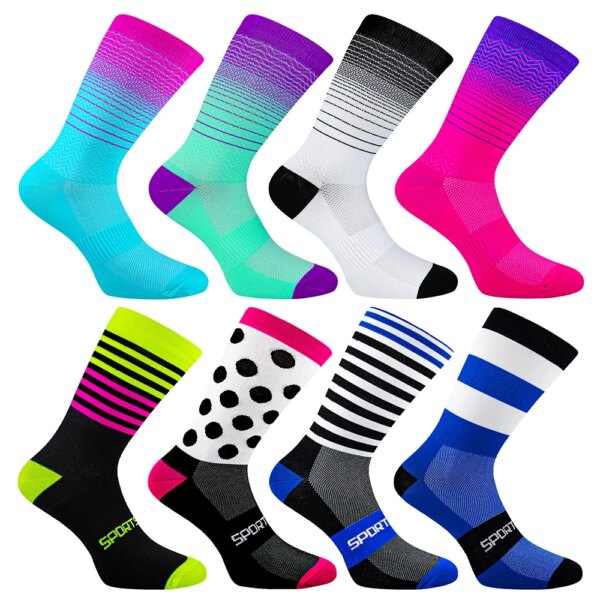 TIMUBIKE-Calcetines profesionales para ciclismo para hombre y mujer, medias deportivas de compresión, cómodas, de malla transpirable, para correr, viajes y senderismo