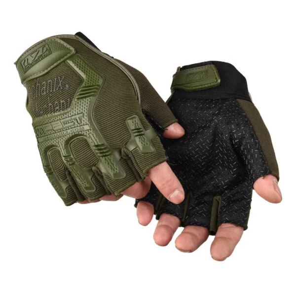 Guantes militares tácticos Paintball Airsoft tiro soldado combate policía antideslizante bicicleta medio dedo guantes hombres ropa guantes