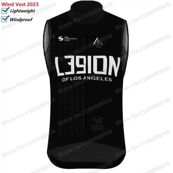 Equipo L39ion 2023 Chaleco de ciclismo a prueba de viento LEGION OF LOS ANGELES Chaleco de viento hombres Ciclismo de Carretera Jersey sin mangas MTB Chaleco Maillot