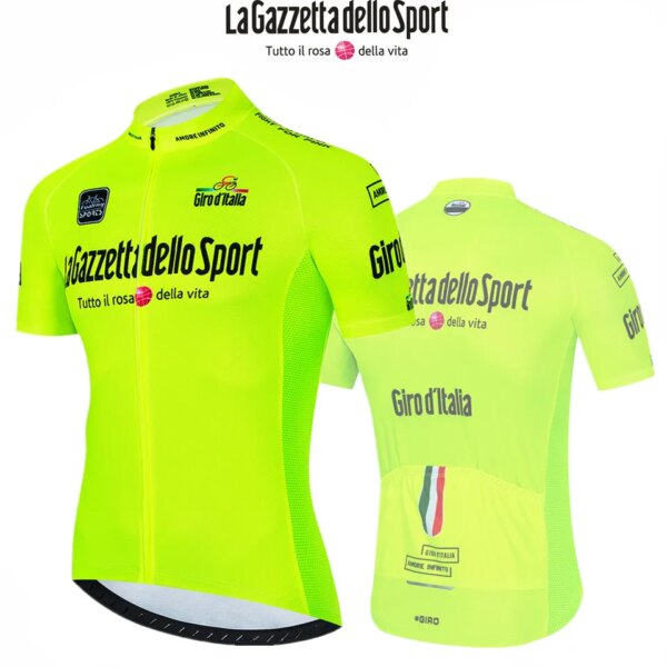 Tour De Giro D'ITALIA Ciclismo jersey hombres Ciclismo camisa verano manga corta secado rápido MTB bicicleta Ropa Ciclismo Hombre Ropa deportiva