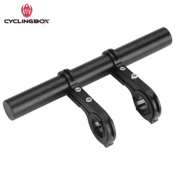 Extensor de manillar de bicicleta, soporte de aleación de doble abrazadera para extensión de manillar de 21-32mm, luz de bicicleta, ordenador GPS