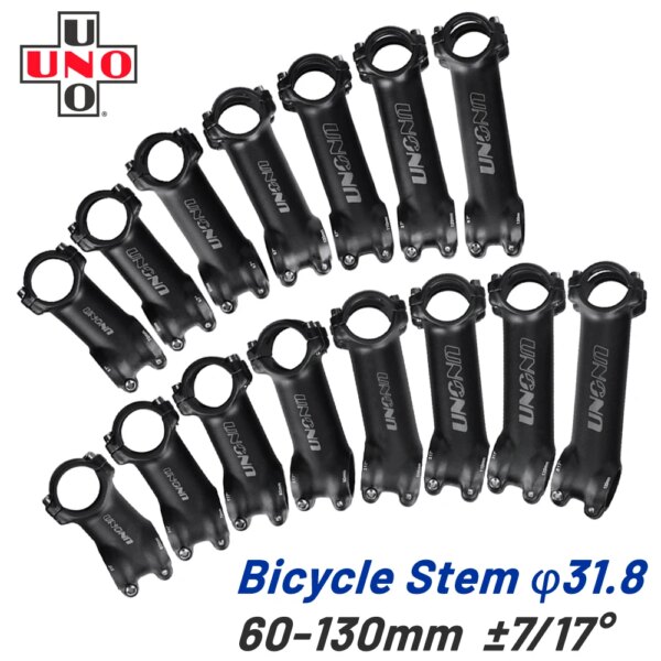 UNO-vástago de bicicleta ultraligero, 7, 17 grados, MTB, 31,8mm, 60/70/80/90/100/110/120/130mm, piezas de energía para bicicleta de montaña MTB