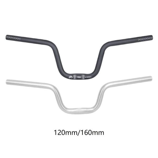 Manillar ultraligero en forma de golondrina de aleación de aluminio 25,4mm 580mm para manillar de bicicleta plegable