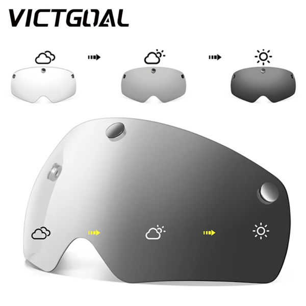 VICTGOAL-casco de bicicleta con lentes fotocromáticas, lentes magnéticos, gafas polarizadas para bicicleta, gafas deportivas a prueba de sol, accesorios para ciclismo de montaña