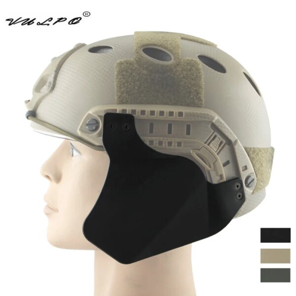 VULPO-cubierta lateral para casco táctico Airsoft, cubierta de protección para los oídos, orejeras para casco FAST MICH ACH, accesorios