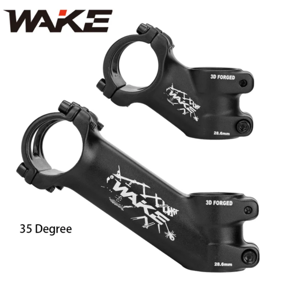 WAKE Bike Stem 31,8 60mm/70mm/90mm/110mm 35 grados MTB Stem Mountain Bike Riser manillar vástago para bicicleta de carretera, BMX, ciclismo