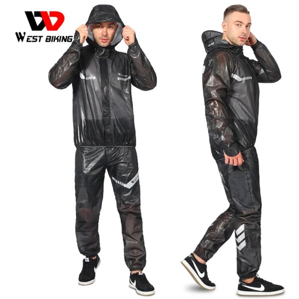 WEST BIKING-chubasquero impermeable a prueba de viento para ciclismo, chaqueta reflectante para ciclismo de montaña o de carretera, pantalones, traje, ropa para hombre y mujer