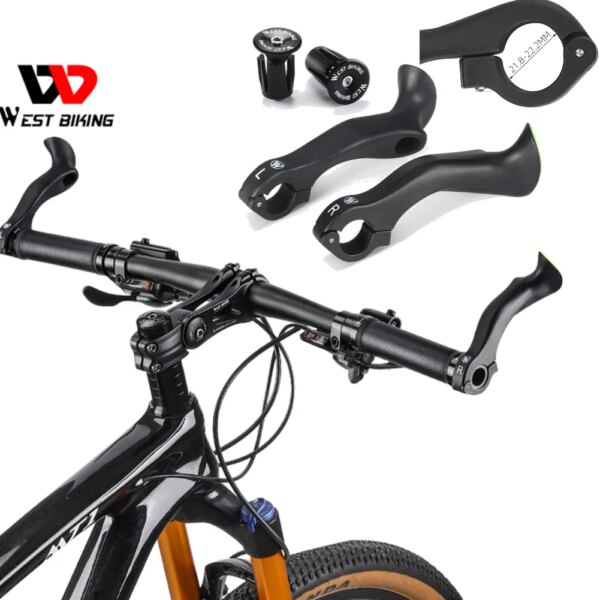 WEST BIKING MTB manillar extremos de barra ultraligero auxiliar bicicleta de montaña interior manillar puños diseño ergonómico accesorios de ciclismo