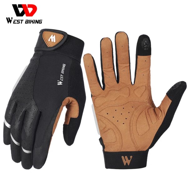 WEST BIKING-guantes deportivos para ciclismo para hombre y mujer, manoplas para ciclismo de montaña o motocicleta, Fitness, correr, gimnasio, pantalla táctil