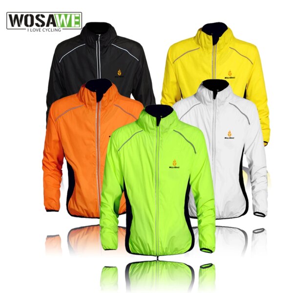 WOLFBIKE-chaquetas de Ciclismo a prueba de salpicaduras, Impermeables, deportivas para hombre, Jersey reflectante transpirable, ropa, abrigo de manga larga para bicicleta