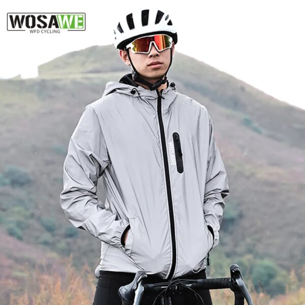 WOSAWE chaqueta de ciclismo chaqueta de ciclismo reflectante completa chaqueta de ciclismo chaqueta de ciclismo hombres fuera de manga ciclismo prendas de vestir chaleco