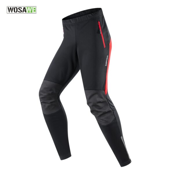 WOSAWE, pantalones de ciclismo para hombre, pantalones cálidos de lana de invierno, pantalones casuales para exteriores, pantalones largos para bicicleta, pantalones deportivos para pescar, pantalones reflectantes