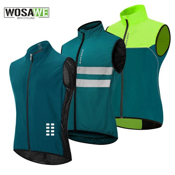 WOSAWE, chaquetas de Ciclismo para hombre, chaleco de Ciclismo sin mangas de verano, Ropa para bicicleta, Tops para bicicleta de montaña y carretera, chaleco de carreras, Ropa de Ciclismo