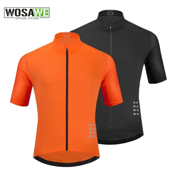 WOSAWE hombres ciclismo Jersey malla MTB Maillot bicicleta camisa Jersey para descensos transpirable Pro equipo bicicleta de montaña ropa de ciclismo