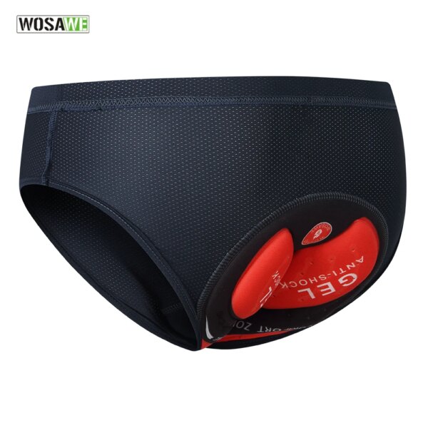 WOSAWE-pantalones cortos acolchados para hombre y mujer, ropa interior para ciclismo, calzoncillos triangulares transpirables para bicicleta de montaña, bragas de gamuza